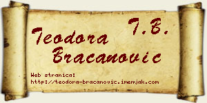 Teodora Bracanović vizit kartica